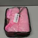 4 Sizes Self-Grip Hair Rollers Set for Long, Short Hair and Bangs - 50 Pcs with Clips (25mm, 36mm, 48mm, 60mm), Pink