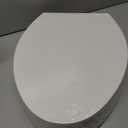 ELONGATED toilet seat risers for seniors, Slow Close, Elevated toilet seat, Heavy Duty, Never Loosen, Raised toilet seat elongated bowl, White(18.5)