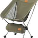 Naturehike YL08 Ultralight Camping Chair, 2.38 LBS Portable Backpacking Chair with Anti-Sinking Feet, Lightweight Compact Folding Hiking Camp Chair