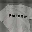 White Freedom TShirt, Size L