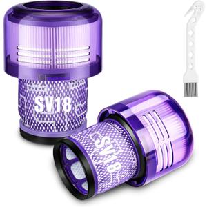 2 Pack SV18 V9 Filter Replacement for Dyson Digital Slim/Spare & V9 Motorbar Cordless Vacuum, Part No. 970612-01, V9 Vacuum Filter