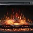 26 Inches Electric Fireplace Inserts, 1500W Wall Recessed with Remote Control, Timer, 6 Brightness and 5 Speeds, Overheating Protection, Fireplace Heater for Indoor Use