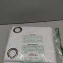 Blackout Curtains for Living Room 84 Inch Length 2 Panels Set, Thermal Insulated 100% Black Out Privacy Soundproof Grommet Farmhouse Linen Window Curtains for Bedroom Darkening, White, Each 52Wide