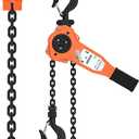 Lever Chain Hoist, 1.5 Ton / 3300 lbs Capacity, 10ft G80 Chain, Manual Ratchet Hoist for Lifting, Pulling and Binding Heavy Loads