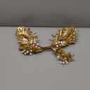 24" Artificial Gold Christmas Swag for Front Door Christmas Windows Swag with White Mistletoe Berry Gold Boxwood Leaf Mailbox Swags Garland for Xmas Home Window Mailbox Mantel Hanging Decor