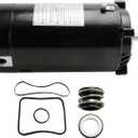 UST1152 Swimming Pool Pump Motor Kit 1.5HP, 115/230V Round Flange Pool Pump Motor Replacement for Hayward/Super Pump/Super II/Northstar and Jacuzzi Magnum Pumps