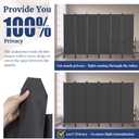 Kokorona 6 Panel Room Divider, 6FT Tall Rolling Privacy Screen with Lockable Wheels, Folding Wall Dividers Portable Room Divider for Room Separation, Included - Cover Strips, Grey, 119''W x 70''H