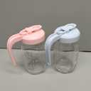 2 Pack Breast Milk Pitcher 32 OZ, Heat & Cold Resistant, Sudden Temperature Safe, Fast Baby Formula Maker with Wide Mouth, No Leak Glass Fridge Storage Container for Juice, Cold Brew-Blue, Pink