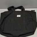 Extra Large Canvas Tote Bag for Women Men, Utility Work Bags with Zipper (Black)