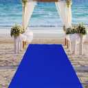 Boao 10 x 2.3 ft Neoprene Carpet Runner Reusable Plastic Floor Runner Non Slip Rubber Backed Rugs for Hallway Aisle Carpet Roll for Wedding Party Decor Prom Business Outdoor(Blue)