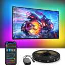 Govee TV LED Backlight, RGBIC Smart LED Strip Lights for 55-65 Inch TVs, Bluetooth and Wi-Fi APP Control, Works with Alexa & Google Assistant, Music Sync, 99+ Scene Modes, Adapter