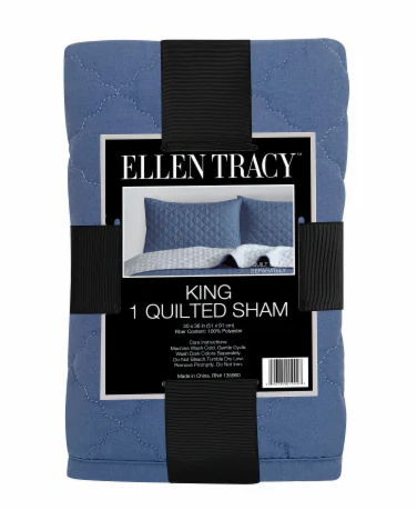 DI ET Quilt Sham Blue