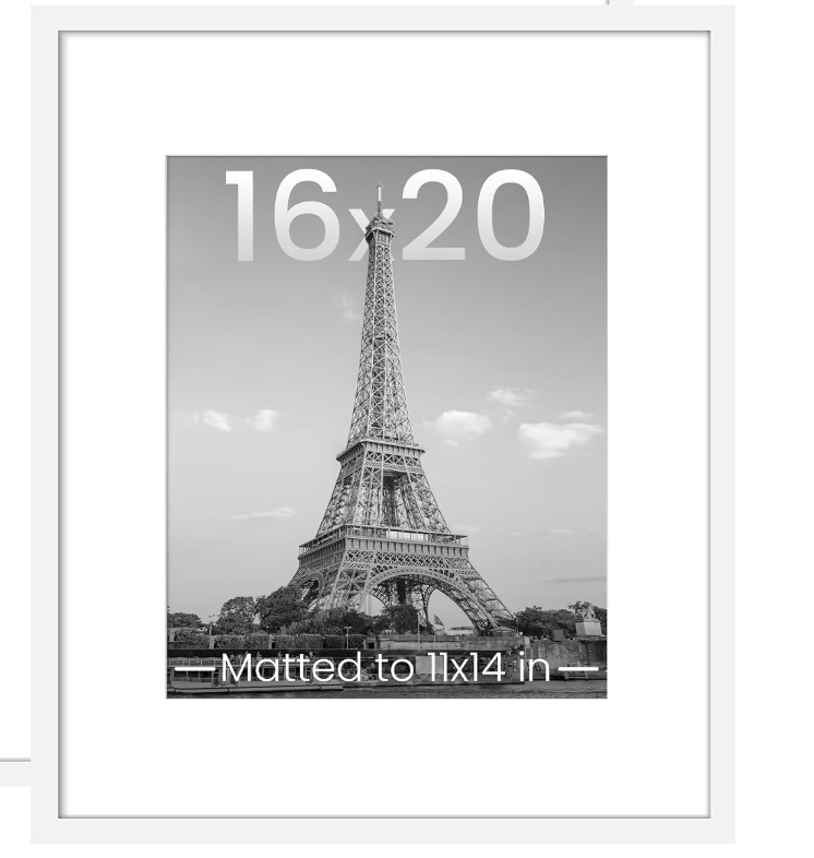 upsimples 16x20 Picture Frame, Gallery Wall Frames, White