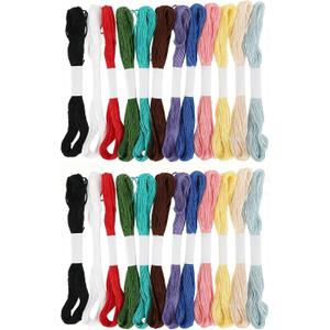 24pcs Sashiko Thread Sashiko Kit Sashiko Skein 209.97 Yards 12 Colors Natural Plant Dyed Sashiko Cotton Embroidery Thread Japanese Quilting & Embroidery Sashiko Kit Supplies 100% Cotton