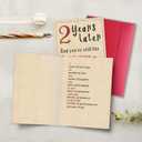 Happy 2 Year Anniversary Card for Girlfriend Boyfriend, Second Wedding Anniversary Card for Wife Husband, Romantic Two Year Love Cards Gift for Him Her, Sweet Marriage Milestone Gift