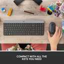Logitech MK470 Slim Wireless Keyboard and Mouse Combo - Modern Compact Layout, Ultra Quiet, 2.4 GHz USB Receiver, Plug n' Play Connectivity, Compatible with Windows - Graphite