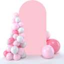 bricia Wedding Arch Backdrop Stand Cover, 6FT Double Sided Stretchy Arch Cover Fitted Wedding Birthday Party Banquet Decoration (Pink 72''Lx31.2''W)