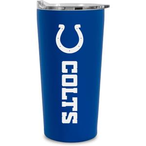 Rico Industries NFL Football Indianapolis Colts 18oz Soft Touch, Easy Grip Tumbler