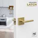 Mega Handles Prime Passage Lever Door Handle for Closet or French Doors, Single Side Door Levers, Fits All Standard Door Sizes, Exposed Screws Included - Satin Brass (1 Pack) 5''
