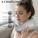 CILI Cordless Neck Massager Pillow with Heat, Shiatsu Neck Massager for Pain Relief Deep Tissue,Heated Massage Pillow for Travel,3 Adjustable Intensity,Gifts for Women Men Mom Dad