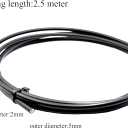 Bike Hydraulic Brake Hose Kit, 2500mm Bike Brake Oil Tube ID.2mm x OD.5mm with BH59 BH90 Brass Ferrules and Barbs Compatible with Shimano BH59 BH90 Avid Sram System