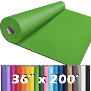 PerkHomy 36" x 2,400" (200') Medium Green Kraft Paper Roll for Craft Bulletin Board Paper Art Table Covering Crafting Gift Wrapping Bouquet Packing Parcel 80GSM 55LB (Medium Green, 36" x 200')