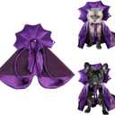 Dog Cat Witch Cape,Wizard Cloak Halloween Costume for Dogs Cats,Pet Witch Cape Halloween Costume,Dog Cat Vampire Cloak Cosplay Outfit (One Size)