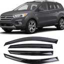 Tape-On Window Visors Deflectors Rain Guards 4 Piece Set Compatible with 2013-2019 Ford Escape 94383