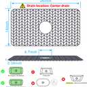 Sink protectors for kitchen sink |12"13"16"18"19"24"26"28"29"30"silicone sink mat| Silicone Kitchen Sink Mat Grid for Bottom of Farmhouse Stainless Steel Porcelain Sink(26"x 14" Center Gray)