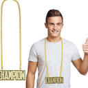 Cunno Champion Chains Medal Necklace MVP Chain Award Winner Prize Trophy Award Pendant for Team Fantasy Football Soccer Baseball Basketball Softball