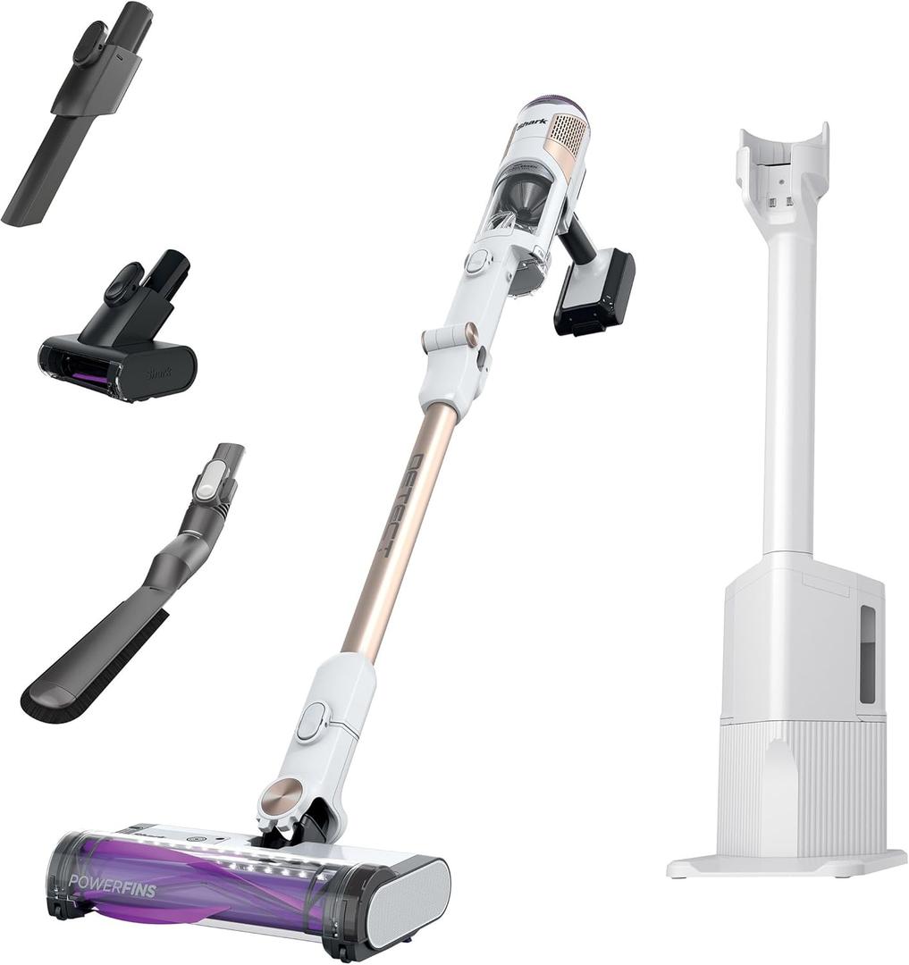 Shark IW4625 Detect Pro Auto-Empty System - Lightweight Cordless Stick Vacuum for Pet Hair with HEPA Filter, Flexible Wand, Portable Handheld, Charging Dock, Self-Cleaning Brushroll, Tools