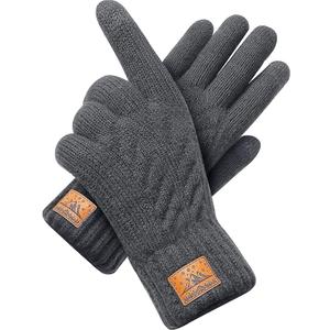 CHENMEI Winter Gloves for Men Women-Warm TouchScreen Cold Weather Gloves,Wool Knit Thermal Adults Gloves for Driving Texting (Darkgray)