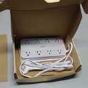 TESSAN Power Strip Surge Protector, 10FT Flat Plug Extension Cord with 8 Outlets 3 USB Charger(1 USB C), 1080 Joules Protection, Wall Mountable Charging Station for Home Office Dorm, Gray