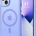 Thomo Strong Magnetic for iPhone 13 Case & iPhone 14 Case [Compatible with Magsafe] Translucent Matte Slim Shockproof Women Girl Anti-Fingerprint Protective Case for iPhone 14/13 6.1", Light Purple, Pack of 4