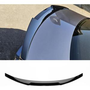 KHK Spoiler Compatible with F22, M4 Style Rear Spoiler, Glossy Black ABS Material Rear Wing Compatible with 2014-2021 BMW 2 Series M2 F87 F22 F23 M235i M240i 218i 220i 228i