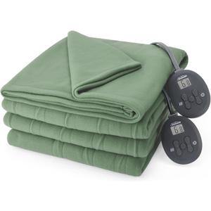 Sunbeam Royal Luxe Night Fog Heated Blanket 12-Heat Settings Auto Off Machine Washable Twin