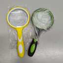 2 Pack Magnifying Glass, 75mm Magnifying Glass with Non-Slip Rubber Handle, Suitable for Reading Newspapers,Suitable for Seniors