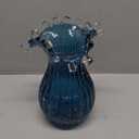 Hand Blown Glass vase, Unique Blue Glass vase, Modern Art Decor, Suitable for Living Room Coffee Tables, Wedding centerpieces, Dining Tables, and Office Centerpiece Floral Arrangements
