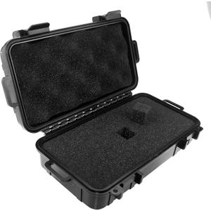8'' Small Case with Pluck Customizable Foam Insert - IP67 Waterproof Hard Carrying Case for Portable Electronics, Protect Phone, Tools and Glass Accessories (8.6" x 4.9" x 1.9")