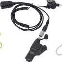 QD Quick Disconnect Quick-Release Walie Talkie Earpiece Ear Piece Two Way Radio Headset Compatible with Motorola XTS 2500 5000 XTS2500 XTS5000(Wired,Black)