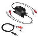 Smof RCA Ground Loop Isolator, Designed for Audio Signal Noise Cancellation, Portable and Light Weight, Amplifier Noise Filter for Car Audio/Home Audio System, with 3.5mm Audio Adapter Cable(Black)