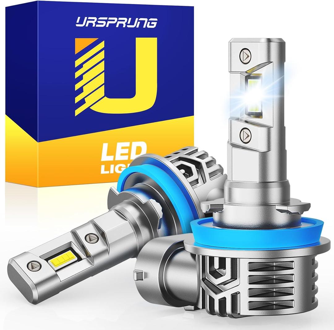 Ursprung H11 led Bulbs,900% 40,000LM Brightness H8 H9 Bulbs,6500K Cool White, Plug and Play, Replacement fog bulb HID light bulbs, Quick Installation, Pack of 2