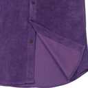 Men's Corduroy Shirt Long Sleeve Button Down Workwear Regular Fit Casual Shirt (Purple, L)