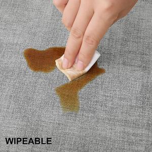 homing Round Faux Leather Placemat and Coaster 6 Packs, Washable Heat Resistant Dining Place Mats, Wipeable Double-Sided Table Mats for Indoor and Outdoor, Diameter 13 and 3.93 inch, Light Grey