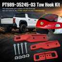 Front & Rear Tow Hook Kit Fit for Toyota Tacoma 2024 2025 2026 Red