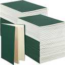 Sepamoon 150 Pack Kraft Notebook Journals 5.82 Inch x 4.13 Inch A6 Softcover Notebooks Bulk for Kids Student Writing Sketch Travel Journal Office Notepad with 48 Page 24 Sheet(Green,Lined)