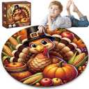 Thanksgiving Floor Puzzles 70pcs Large Jigsaw Puzzle | Age 4-8 | Educational & Fun Fall Gift