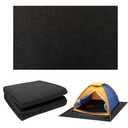CIEOVO 6.23 X 5 Ft Camping Tent Carpet Mat, Waterproof Rug for Tent, Picnic, Hiking, Outdoor Survival, Black