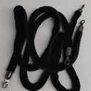 NovelBee 2 Pack of 10 Feet Velvet Rope with Black Stainless Steel Hooks,Crowd Control Stanchion Post Queue Line Barrier (Black)