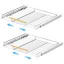 GEDLIRE Expandable Pull Out Sliding Drawers for Cabinets, Heavy Duty Slide Out Cabinet Organizer Basket, Pullout Pantry Shelves for Kitchen, Under Sink, Wardrobe, 14.1“-24.3" W x 17.3" D, Set of 2